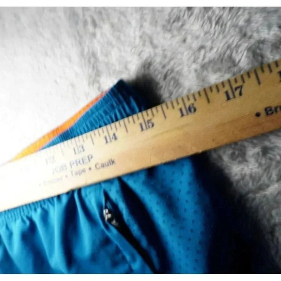 Gymshark Shorts Mens Large Blue/Orange Arrival 7" Inseam Workout Performance - Picture 12 of 13